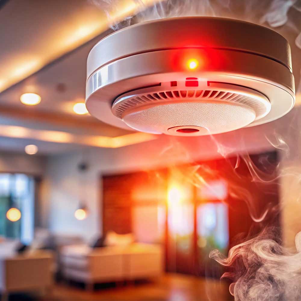 ein alarmierender Rauchmelder